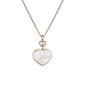 Roségold, Halsschmuck, Chopard Happy Hearts Anhänger mit Halskette 79A075-5301