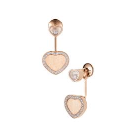 Roségold, Ohrringe, Chopard Happy Hearts Golden Hearts Ohrhänger 83A007-5921