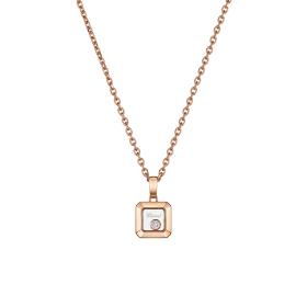 Roségold, Halsschmuck, Chopard Happy Diamonds Icons Anhänger mit Halskette 79A114-5001