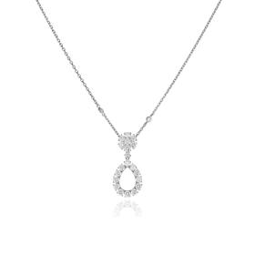 Weißgold, Halsschmuck, Chopard L'Heure du Diamant Anhänger mit Halskette 799067-1001