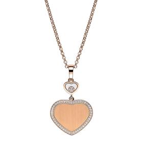 Roségold, Halsschmuck, Chopard Happy Hearts Golden Hearts Anhänger 79A007-5921