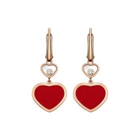 Roségold, Ohrringe, Chopard Happy Hearts Ohrhänger 837482-5810