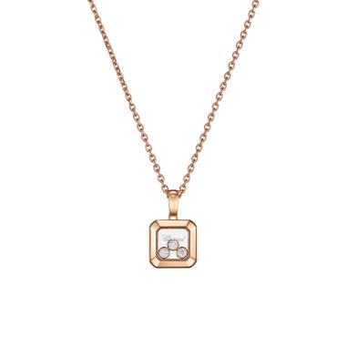 Halsschmuck, Roségold, Chopard Happy Diamonds Icons Anhänger mit Halskette