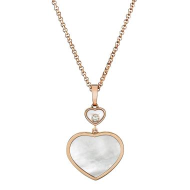 Halsschmuck, Roségold, Chopard Happy Hearts Anhänger