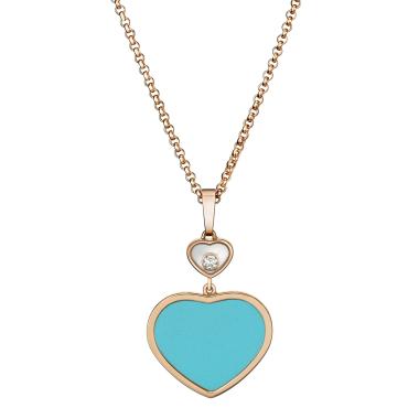 Halsschmuck, Roségold, Chopard Happy Hearts Anhänger