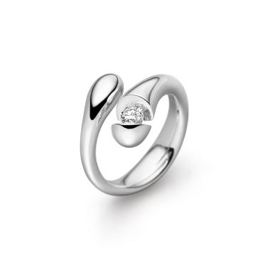 Ringe, Weißgold, Schaffrath CALLA Designer Ring