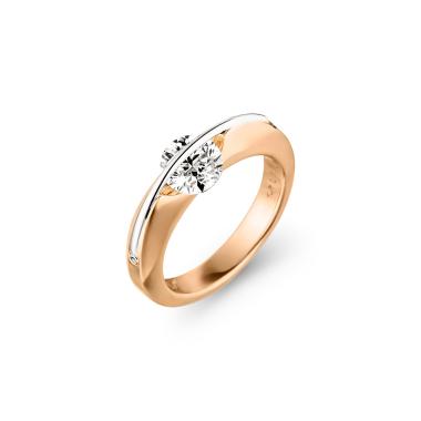 Ringe, Roségold, Schaffrath LIBERTÉ Solitaire Ring