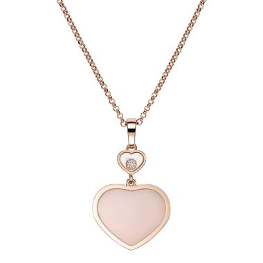 Halsschmuck, Roségold, Chopard Happy Hearts Anhänger