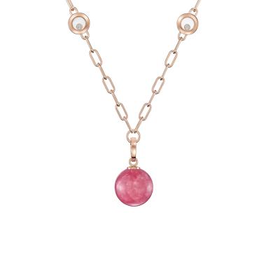 Halsschmuck, Roségold, Chopard Happy Diamonds Planet Anhänger mit Halskette