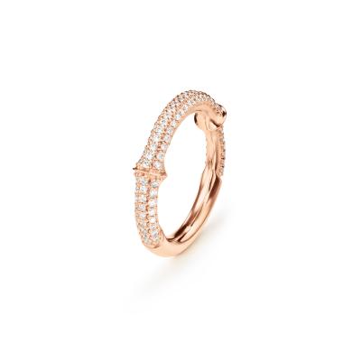 Ringe, Roségold, Ole Lynggaard Copenhagen Nature Ring IV Pavé