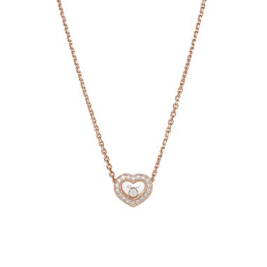 Halsschmuck, Roségold, Chopard Happy Diamonds Icons Halskette