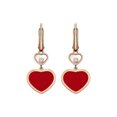 Ohrringe, Roségold, Chopard Happy Hearts Ohrhänger