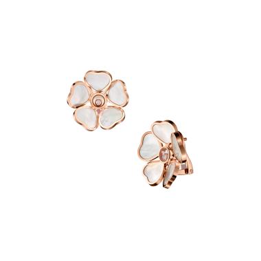 Ohrringe, Roségold, Chopard Happy Hearts Flowers Ohrringe