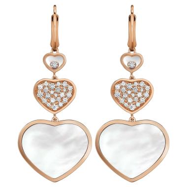 Ohrringe, Roségold, Chopard Happy Hearts Ohrhänger