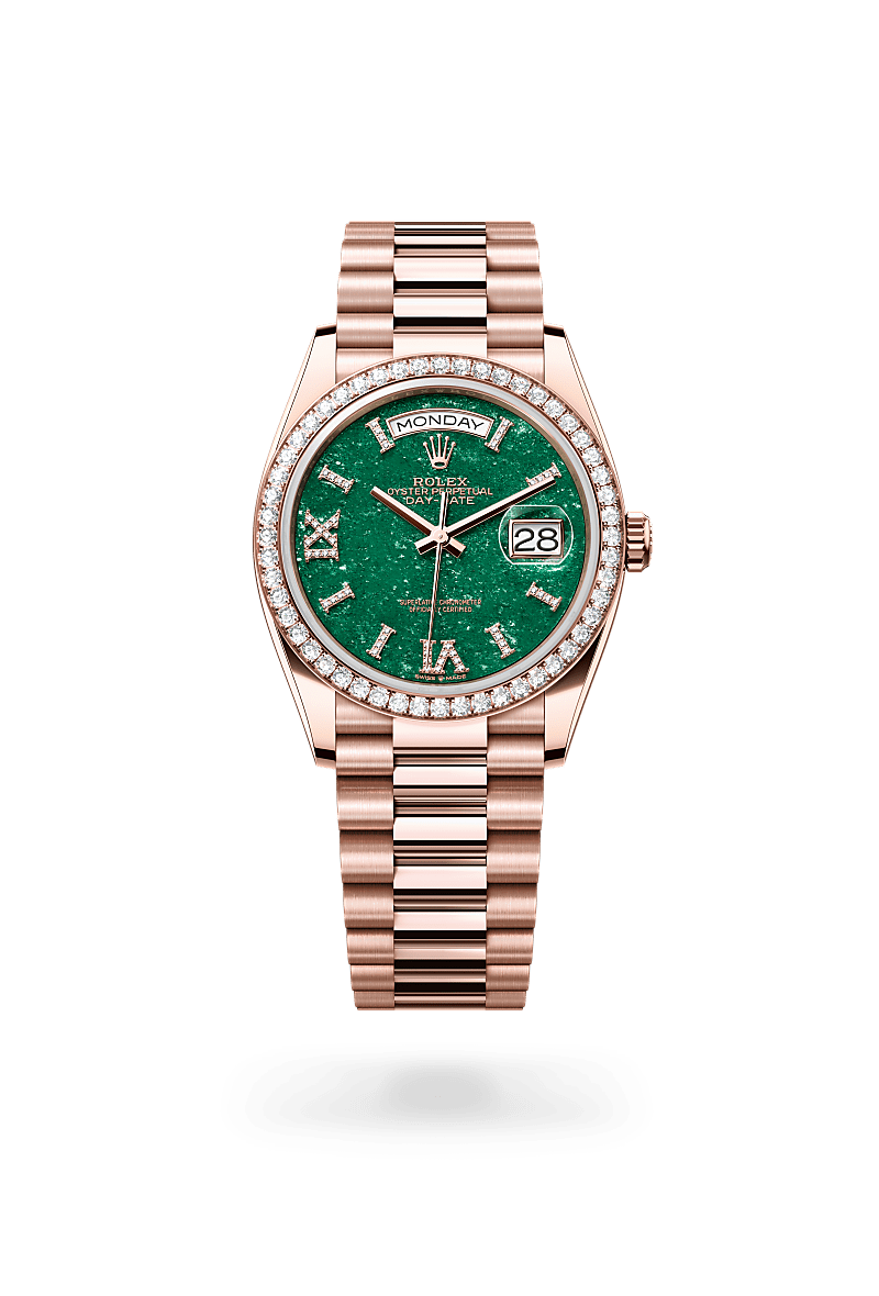 Rolex Day-Date 36 M128345RBR-0068 Herrenuhr / Damenuhr - Oyster, 36 mm, Everose-Gold mit Diamanten 